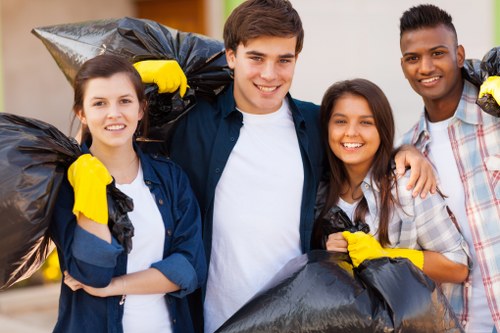 Professional team preparing for office clearance in Lambeth